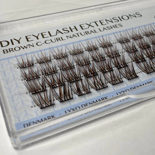 BROWN Natural C-curl Clusters/Fransar