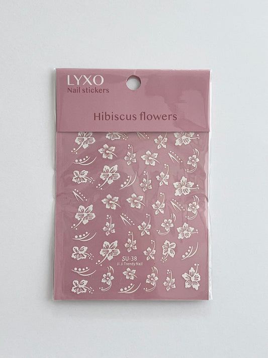 Hibiskus nagelklistermärken