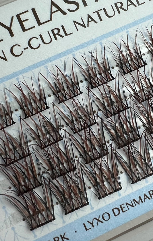 BROWN Natural C-curl Clusters/Fransar