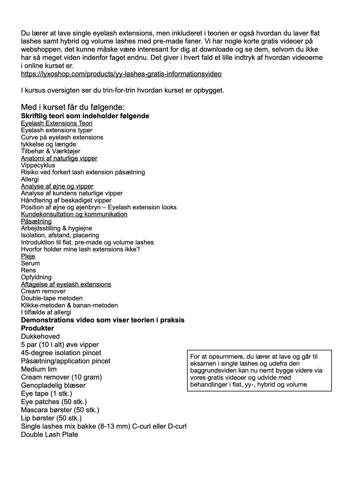 Ögonfransförlängningskurs (ONLINE)