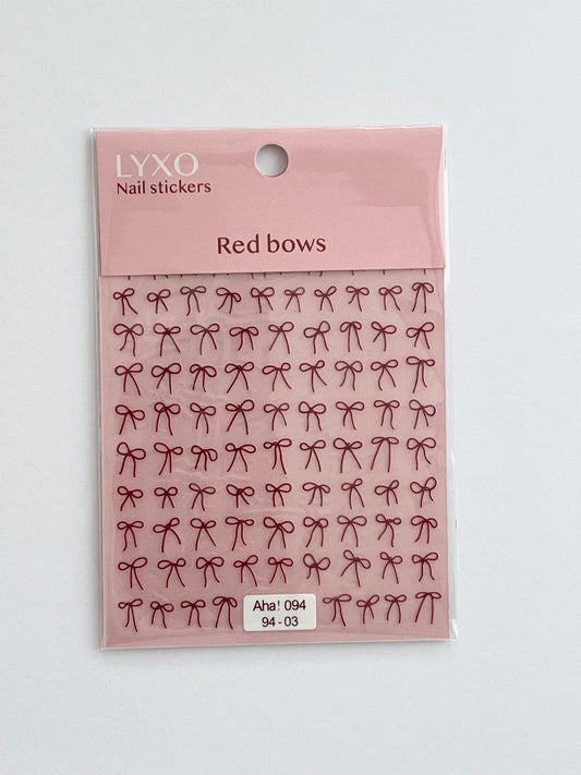 Röda rosetter Nagelklistermärken